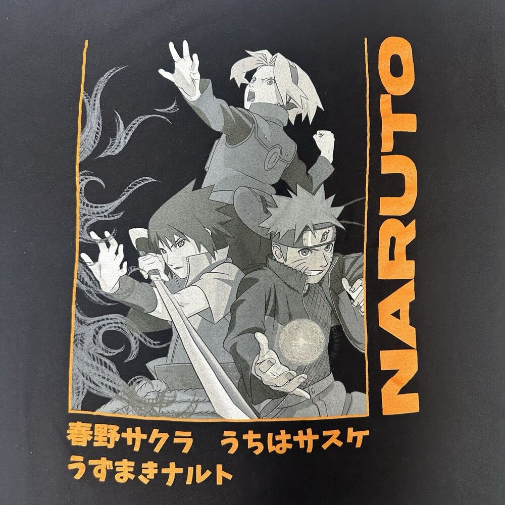 RARE Naruto 2022 New York Comic Con Exclusive Anime Graphic T-Shirt Black XL - Picture 2 of 7